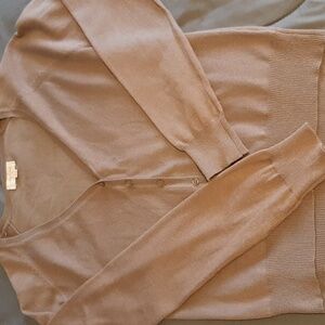 V- neck cardigan  taupe